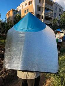 1pc Unisex Wide Brim Sun Hat With UPF Protection. Featuring A Layered Design With An Outer Hat And Inner Lining, Breathable Mesh Back Panel, And An Adjustable Chin Strap. Suitable For Fishing, Gardening, Industrial Use, As Well As Outdoor Activities Like Agriculture, Fishing, And Hiking. - A - View 3
