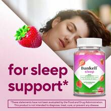 Bunkell Sleep Supplement - Contains Lemon Balm Leaf And Chamomile Flower - Supports Mood And Sleep Health - 60 Gummies - 1 Bottle - View 6