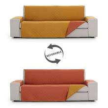 Kiva Padded And Reversible 3-Seater Sofa Cover, Various Colors Available - Premium Sofa Protector, Fitted, Durable And Elegant Material - 挪威芥末 - 查看 9