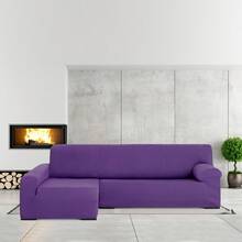 Kiva Universal And Versatile Chaise Lounge Sofa Cover With Long Left Arm, Various Colors Available – Easy-To-Fit Protective Cover For Backrest, Seat And Arms - Purple Ulysses - View 5