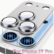 Armor Lens Film, Compatible With Apple 17/17 Pro/17 Pro Max/17 Air, Metal Armor Lens Film, Metal Frame Tempered Glass Lens Protector, Lens Protector Pad, Mobile Phone Accessories, Mobile Phone Protection, Camera Shield, Mobile Phone Lens Protection, Mobile Phone Case Friendly, Minimalist Shield, Streamlined Design, Scratch-Resistant Glass, Sturdy Shield, Smartphone Users, Photography Enthusiasts - Multicolor - View 16
