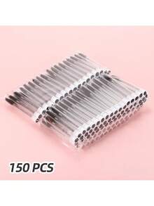 60-10 Eyelash Brush Tubes, Crystal Rod Eyelash Curler Tubes, Reusable Eyelash Brush, Dust-Proof Cleaning Agent Storage Tube - Black - View 8