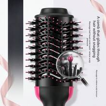 1pc Multi-Functional Hot Air Styler Brush, Creates Voluminous Hair, Suitable For Daily Home Use, Quick Drying & Styling, Rose Red - Hot Pink - View 5