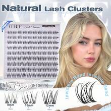 [Lowest Price In 30 Days]ALICE Lash Clusters Wispy Eyelash Clusters 10-18mm 168pcs Cluster Eyelash Extensions Natural Volume Lash Extensions Individual Lashes With Soft Band - A - Băng vô hình 01 Ngắn - Xem 3