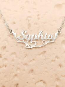 Customized Personalized Name Necklace - Elegant - Simple Design, Suitable For Daily Wear And Holiday Celebrations - Multicolor - View 2