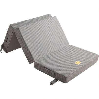 Snug Foldable Mattress - 10cm Foam Folding Floor Mattress Ideal Guest Bed Supportive Comfortable Trifold Design For Sleeping Sitting And Relaxing - Machine Washable Cover, Easy Storage - Single