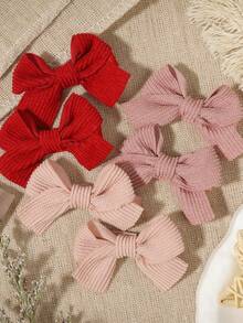 6 piezas Pinzas para el cabello con moño para niñas, accesorios para el cabello, dulces accesorios para el cabello para niños - Estilo6 - Ver 5
