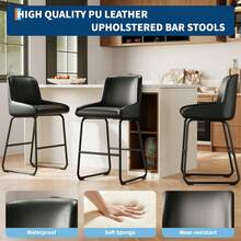 Barstools - Black - 3-piece Set - View 6