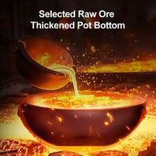 Thick-Walled Cast Iron Pot With Two Handles, Casserole Dish, Soup Pot, Household Frying Pan, Non-Stick Frying Pan - View 2