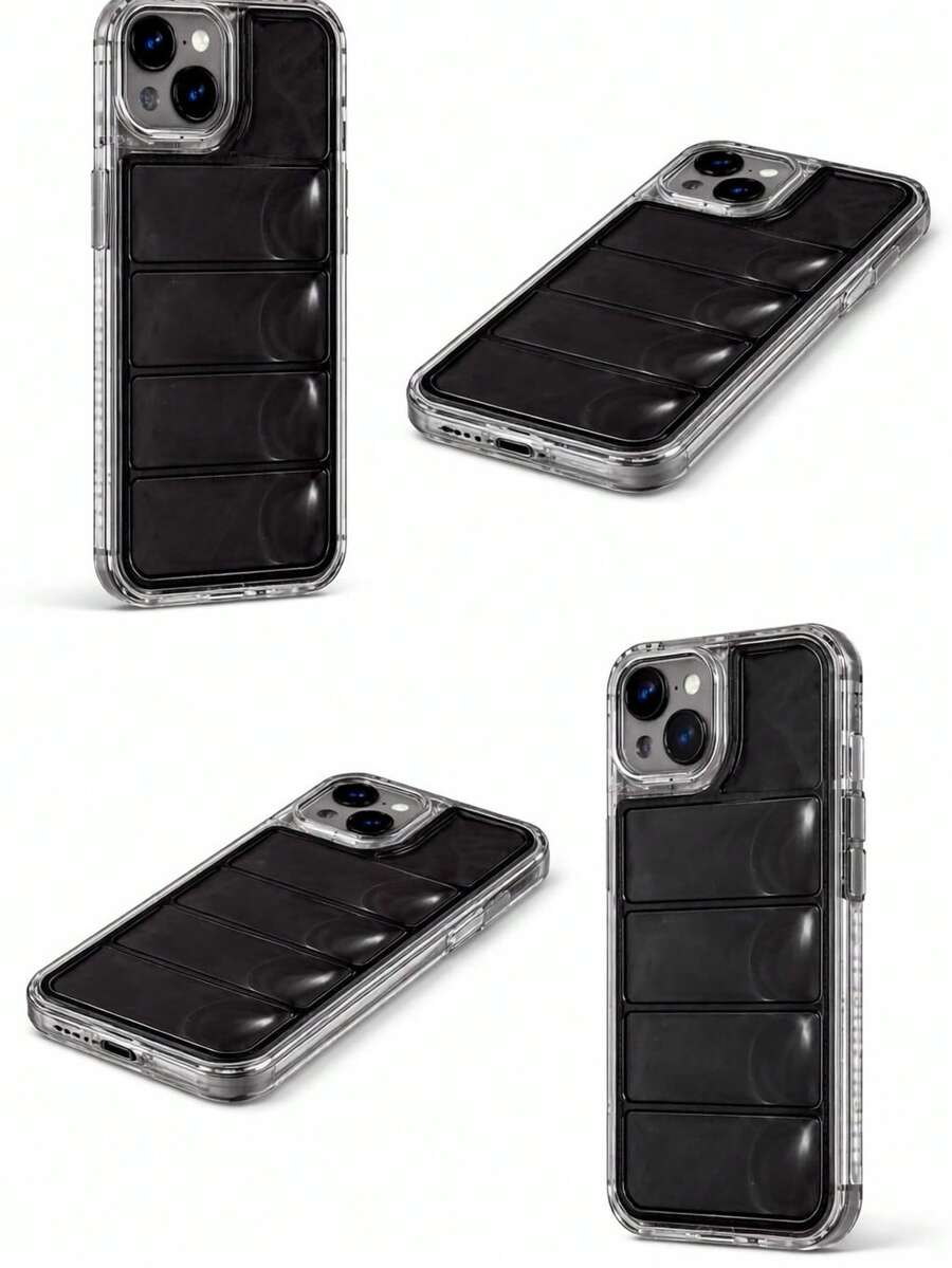 Glitter Mirror Case | Built-In Kickstand | High-Quality, High-Protection Case - Glam Style - Black - View 1