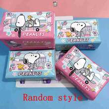 1 pieza Nuevo 2026 Pintura de papel con impresión adorable de Snoopy, ¡estéticamente! Con empaque con impresión de dibujos animados combinado con papel de seda blanco suave, no es fácil de mojar o dañar, textura suave y cómoda, muy práctico. - Multicolor - Ver 10