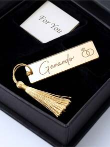 1/10/20pcs Personalized Laser Engraved Acrylic Name Tags, Custom Text Mirror Acrylic Bookmark With Tassel, Graduation Gift For Students, Class Of 2026 Party Favor, Custom Name Book Tag, Senior Night Keepsake, Wedding Place Card, Gift For Friends Classmates Teachers - Multicolor - View 6