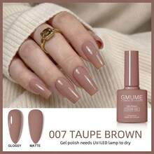 GMUME 7,5ml Esmalte de Gel Fosco Lavanda Cinza, Tom Lavanda, Gel de Unhas UV LED Removível, Cor Consistente com o Frasco, Qualidade de Salão Profissional, Longa Duração, Adequado para Manicure Caseira DIY de Outono/Inverno, Estilo Misterioso e Elegante - Roxo acinzentado - Visão 8