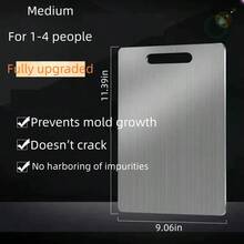 Stainless Steel Cutting Board, Suitable For Home Use, Double-Sided, Resistant To Mold And Bacteria, Ideal For Meat, Fruits, And Vegetables. - 1PC - View 6