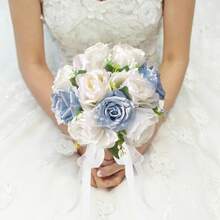 新娘捧花 人造花 伴娘捧花 仿真花捧花 新娘送礼会、婚礼、仪式、周年纪念 新娘捧花、夏季、海滩 - 多色D - 查看 16