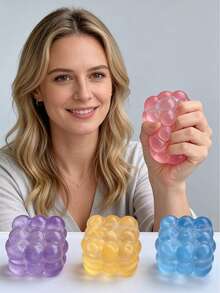 1/4 pezzo Nuovo giocattolo antistress a forma di malto, colore casuale. Giocattolo antistress a forma di malto. Palla antistress a rimbalzo lento, materiale di malto ultra sottile e compresso, alta resistenza alla pressione. Morbido e a rimbalzo lento, texture delicata come l'uva. Giocattolo antistress sensoriale, giocattolo rilassante e calmante, regalo per feste, palla antistress da stringere, per regalarti la migliore esperienza di relax e comfort - regalo di compleanno, regalo per feste, regalo comprimibile, regalo perfetto. - Multicolore - Visualizzare 4