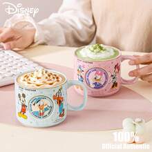 Disney 迪士尼正版米奇情侣咖啡杯，卡通设计带徽章，高品质家用陶瓷杯，礼品及纪念品 - 彩色 - 查看 4