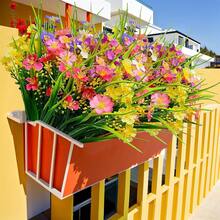 5PCS Outdoor UV Resistant Simulated Lucky Flowers, Suitable For Flower Pot Decoration, Courtyard Decoration, Garden Decoration, Balcony Decoration, Hanging Basket Decoration, Home Decoration, Office Decoration, Bedroom Living Room Decoration, Room Decoration, Home Decoration, Valentine's Day Decoration, Birthday Decoration - Multicolor - View 6