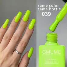 GMUME 7,5ml lime grüner Gel-Nagellack, leuchtend gelbgrüner Ton, UV-LED-Nagel-Gel-Farbe, eine Flasche eine Farbe, was du siehst ist was du bekommst, professionelle Salon-Qualität, langanhaltend, Sommer-Vitalitäts-Stil, DIY-Maniküre-Zubehör, hochpigmentierter Lack - Lindgrün - Übersicht 8