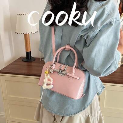 1pc New Stylish One Shoulder Handbag With Pendant, Suitable For Party, Banquet, Daily Commute, Can Store Phone, Mirror, Keys, Lipstick, Wallet, Suitable As Christmas Gift, Mother's Day Gift, Birthday Gift, Birthday Surprise