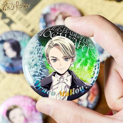 Harry Potter 1pc Phantom Dance Chapter Series Badge Brooch, Neon Decorative Accessories Harry, Ron, Hermione, Malfoy, Snape, Weasley Twins Personalized Badge, Tinplate Badge, Women Pin, Pin Brooch, Bag Hanging Decoration, Cartoon Cosplay Badge On Backpack Jewelry Accessories Gifts, Fashion Accessories, Funny Gift For Friends, Family, Teachers, Classmates