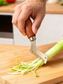 Hachoir à poignée pour couper les oignons verts, un outil pour hacher uniformément les herbes et l'ail, parfait pour la préparation des repas à la maison et au restaurant - Multicolore - Voir 5