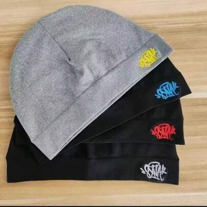 Mũ len thêu, mũ lưỡi trai phong cách hip hop đường phố, mũ len dệt kim kiểu retro, dòng sản phẩm Y2K Dopamine Color Series