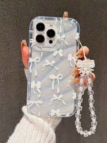 White Bow Pattern Fashion Phone Cases White Polka Dot Bow Design Shock-Proof Phone Case With Fashionable Lanyard, Compatible With Apple 17 Pro Max, 11, 12, 13, 14, 15 Pro Max/13 Pro Max, XR, XS, 16 And Galaxy A54 5G, A52, A14, A15, A12, S22, S21, S24, S25, S25 Ultra, S21 Ultra, A55 5G, A71 4G, A34 5G, A22, A13 4G, A05S And More Spring Gift Birthday Case,International Version, Not The Domestic Version - nhiều màu8 - Xem 4