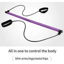 Adjustable Resistance Fitness Rod, Detachable 2-Section Or 3-Section Design, Flexible Non-Slip, Suitable For Women Gym Workout, Yoga And Shaping Training, Gym Workout, Fitness Equipment, Fitness Gear, Fitness Accessories, Portable Yoga Gear, Full Body Workout, Barbell Weight Combination, Home Gym With Ankle Strap - Multicolor - View 11