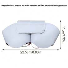 1 pieza Estuche de auriculares de piel sintética, bolsa de almacenamiento portátil para auriculares over-ear, funda protectora resistente a arañazos y golpes con puerto de carga, compatible con auriculares inalámbricos, organizador de auriculares a prueba de polvo para viajes, hogar y oficina, regalo ideal para amantes de la música - Multicolor - Ver 5