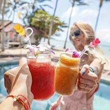 4 chiếc nắp đậy ống hút silicon hình trái tim 3 lớp dễ thương, có thể tái sử dụng, chống bụi, nắp đậy ống hút silicon mềm mại sáng tạo, thích hợp cho các bữa tiệc, làm quà tặng và sử dụng hàng ngày. - Nhiều màu - Xem 5