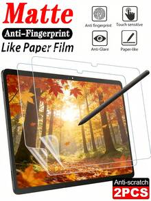 2 piezas de película protectora de pantalla mate, antirreflejo y antihuellas para tableta, compatible con Huawei Matepad/Honor, a prueba de explosiones y resistente a arañazos, compatible con lápices capacitivos para pintura/oficina - transparente - Ver 28