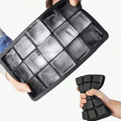 1 Khay silicon hình chữ I có nắp - 6 ngăn, kích thước lớn, có thể tái sử dụng và tháo rời, giữ lạnh đồ uống, lý tưởng cho nhà bếp, tiệc tùng và vật dụng cần thiết trong căn hộ, phụ kiện tủ đông, Giáng sinh, đồ trang trí Giáng sinh, đồ trang trí nhà cửa Giáng sinh, trang trí phòng ngủ, quà tặng Giáng sinh