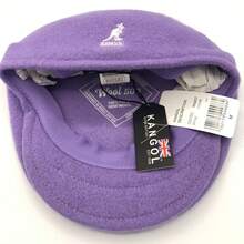 KANGOL Kangaroo Brand Baseball Cap Model 504 With Embroidered Logo Made Of Wool Fedora Hat, Fashionable And Versatile Accessory. RUB1 - Royal Blue Label With White Markings (rectangular Stamp) - View 31