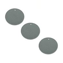 9/6/3 Packs Silicone Heat Resistant Placemats - Round Non-Slip Pot Holder Mats For Kitchen Countertops & Dining Tables, Multi-Purpose Hot Pad Trivets For Hot Dishes, Outdoor Picnics & BBQ Use - Multicolor - View 12