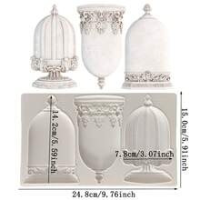 Khuôn silicon hình nấm và hoa anh đào, khuôn trang trí bánh fondant, dụng cụ làm bánh nhà bếp tái sử dụng cho trang trí tiệc cưới, sinh nhật. - Màu Xám nhạt - Xem 7