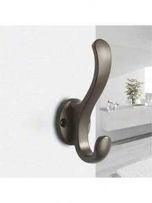 Móc đôi gắn tường bằng kim loại chắc chắn, chống gỉ, kiểu dáng cổ điển tiện dụng, thích hợp để treo mũ, áo khoác, khăn tắm, chìa khóa, áo choàng tắm, khăn quàng cổ và túi xách. - nhiều màu - Xem 10