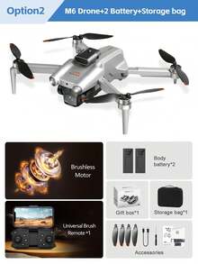 AXNEN 2026升级版M6无刷无人机，配备电子可调光流双摄像头、4.3英寸FPV发射器遥控器、智能避障、一键翻转、拍照/录像、光流悬停、LED机臂——任何节日的完美礼物 - 彩色 - 查看 13