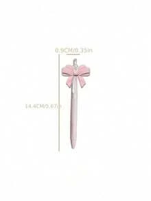 Kawaii Pink Bow Retractable Ballpoint Pens, Aesthetic Cute Soft Grip Smooth Writing School Office Supplies For Girls Desk Decor - 6 cái - Xem 3