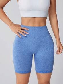 1pc Yoga Compression Shorts For Outdoor Running Sports - Royal Blue - View 3