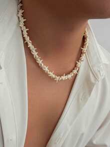 1 chiếc vòng cổ sao biển và ngọc trai phong cách Bohemian, vòng cổ hạt cườm thời trang cổ điển dành cho nam - Nhiều màu - Xem 4