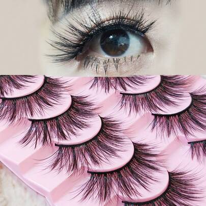 8 Pairs/Box 3D Multi-Layer Messy Thick Curly False Eyelashes, European And American Smoky Makeup, Stage Performance, Photography, Makeup Artist, Full Strip Eyelashes