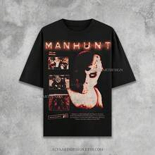 Vintage Manhunt PS2 Tee Y2K Horror Game T-Shirt - Grunge Streetwear - hình dạng - Xem 1