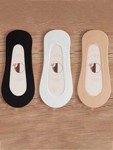 1/3/5 Pairs Women's Summer Thin Invisible Socks, Silicone Non-Slip No Show Ankle Socks - Multicolor - View 20