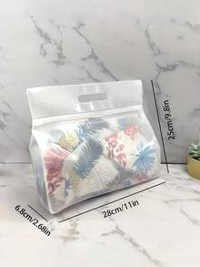Clear Toiletry Bag, Waterproof Travel Organizer Pouch For Bathroom Essentials, Ideal For Storing Shampoo, Lotion, Cosmetics, Adding A Stylish & Practical Touch To Travel/Daily Use, Suitable For Travelers, Commuters, Students, Beauty Enthusiasts, Perfect For Travel Trips, Gym Sessions, Hotel Stays, Daily Bathroom Storage, Versatile As Toiletry Organizer - Multicolor - View 9
