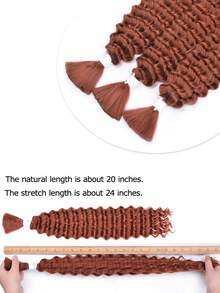 20 Inch Bohemian Braided Hair Bundles Mixed Deep Wave Hair Extensions Real Human Hair Straighten And Restyle Seamless Natural Color Curly Hair For Women Daily Use - S350 - View 5