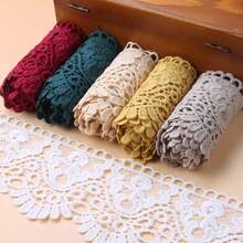 15-Code European Crown Pattern Embroidered Water-Soluble Lace Trim, 3.35 Inches Wide, Non-Stretch Hollow Polyester Lace Edge, Suitable For Clothing Sewing, DIY Crafts, Hem Finishing, Waist And Neckline Decoration - Multicolor - View 5