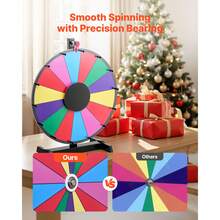 18 In Spinning Prize Wheel, 14 Slots Spinning Wheel With Stand, Tabletop Win Fortune Roulette With A Dry Erase And 2 Markers, 6 Colors, Easy Assembly, For Party Pub Trade Show Carnival Events - 18 Inches, 14 Slots - View 3