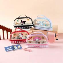 SANRIO 3-Layer Transparent Large Capacity Pencil Case - Black Ears 3D Cartoon Student Stationery Bag - Handheld Anime Pencil Box - Random - View 3