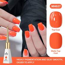 Mtssii 7pcs 10ml Fluorescent Neon Color Gel Nail Polish Set, HEMA TPO FREE Semi Permanent Soak Off UV Gel Varnish For Summer Nails, Long Lasting, Lead-Free DIY Nail Art Design All For Decoration, Manicure Painting Gel For Salon And Home Nail Supplies - 彩色 - 查看 4